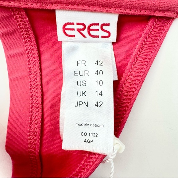 NWT ERES “Pop Roller” Button Detailed Halter Bikini Top Full Cup “Bubble” Pink - Picture 3 of 16